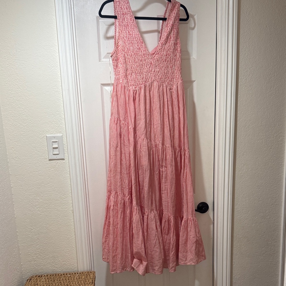 Free People Pink Textured Maxi Dress